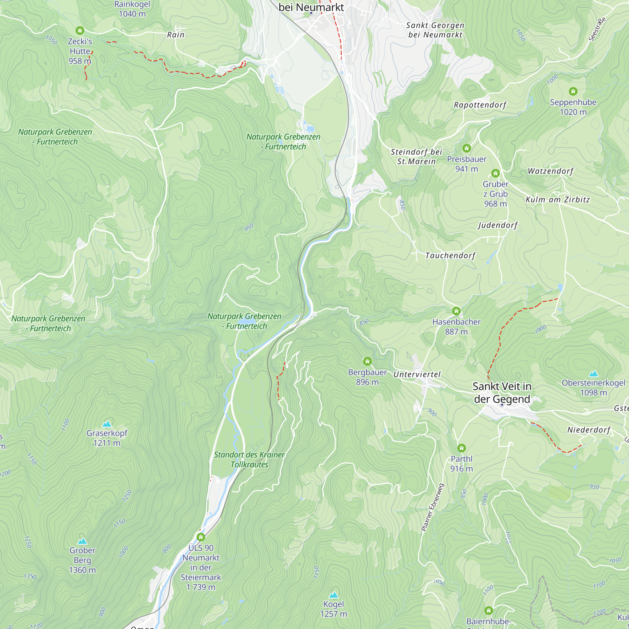 Bretterbude in der Klamm map