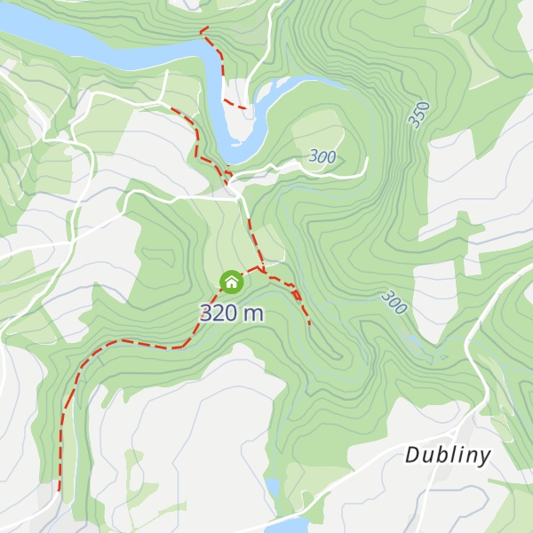 Map of Útulna Kozí hřbet