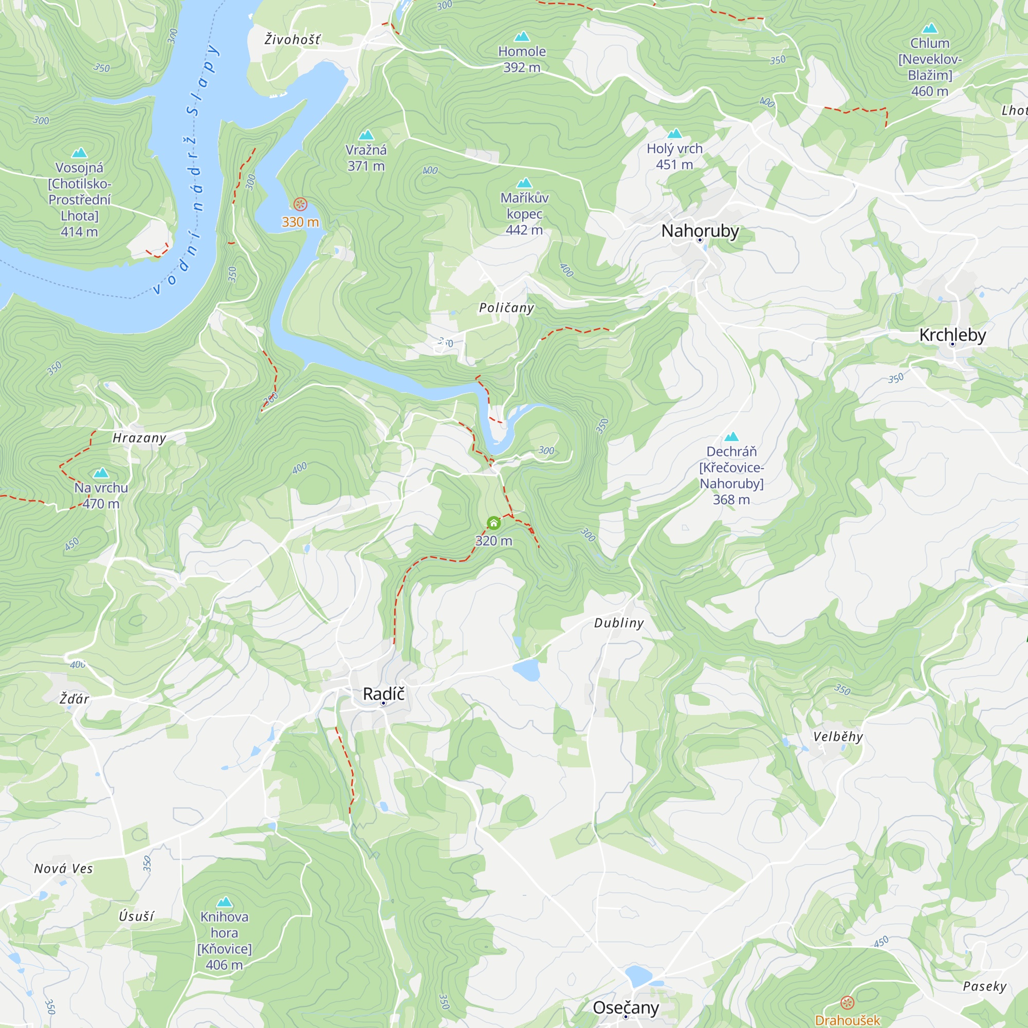 Útulna Kozí hřbet map