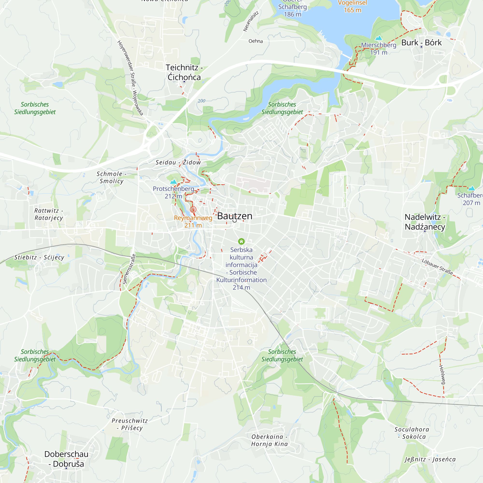 Serbska kulturna informacija - Sorbische Kulturinformation map