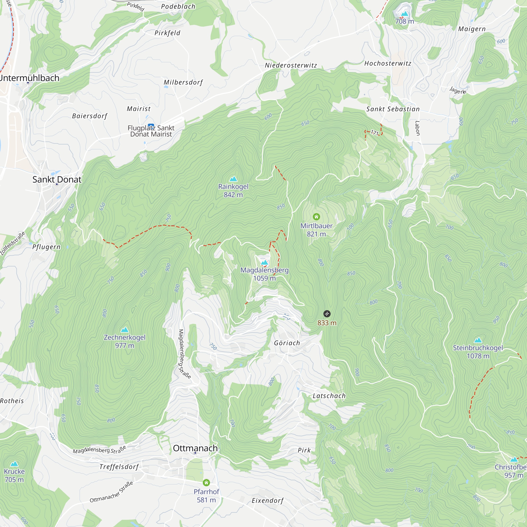 Gipfelhaus Magdalensberg map