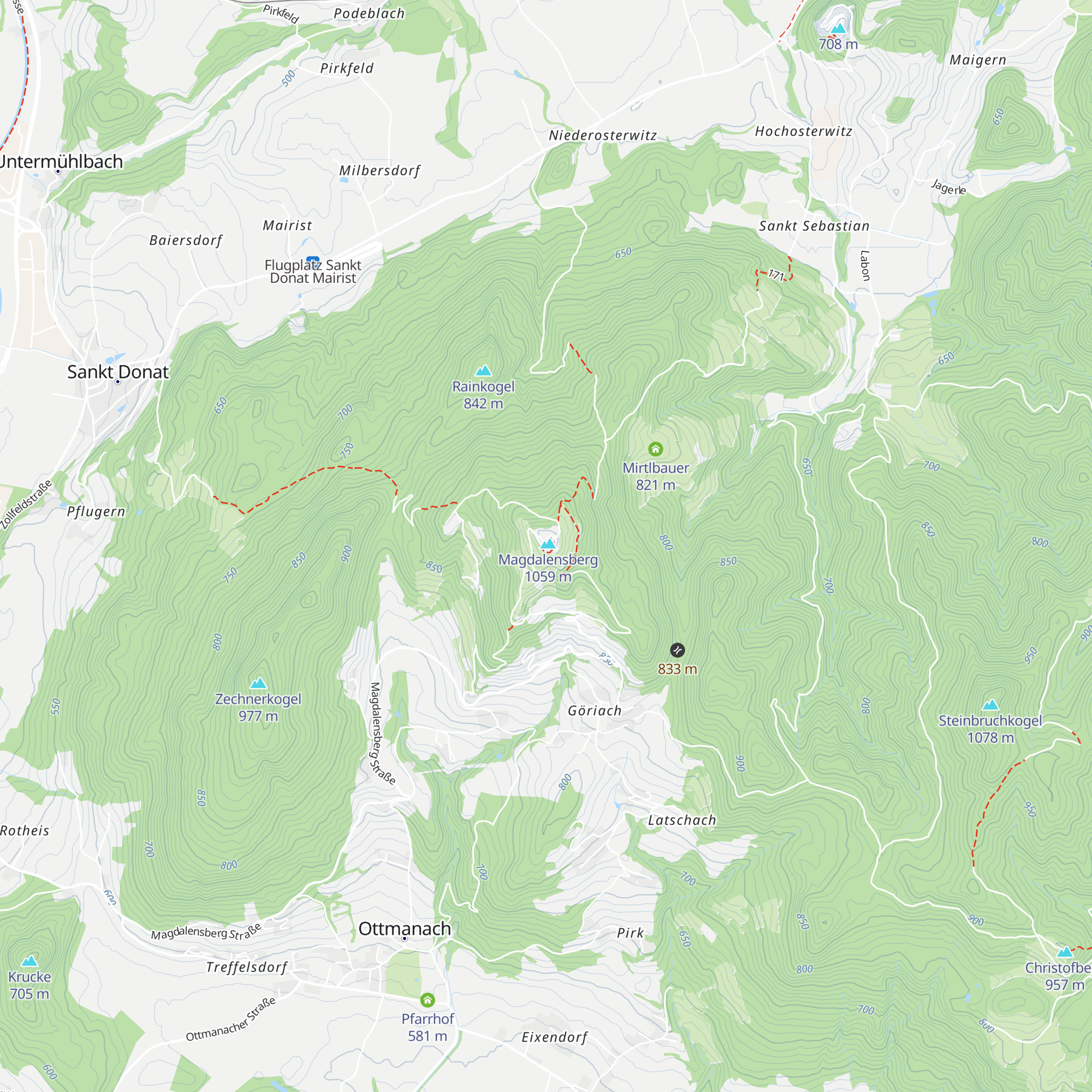 Gipfelhaus Magdalensberg map