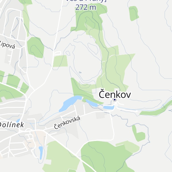 Map of Čenkov [Odolena Voda] outlook p.