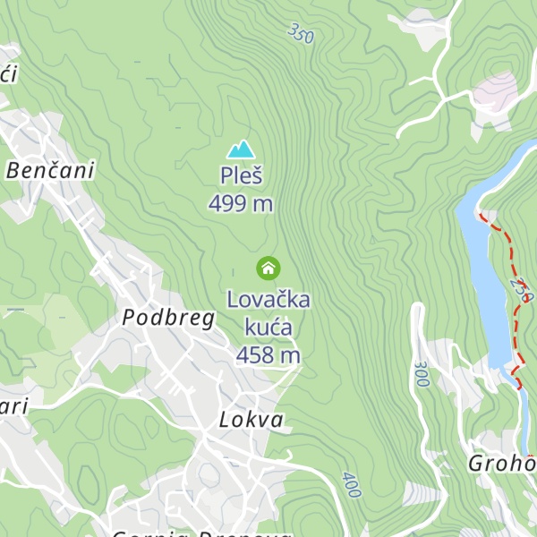Map of Lovačka kuća
