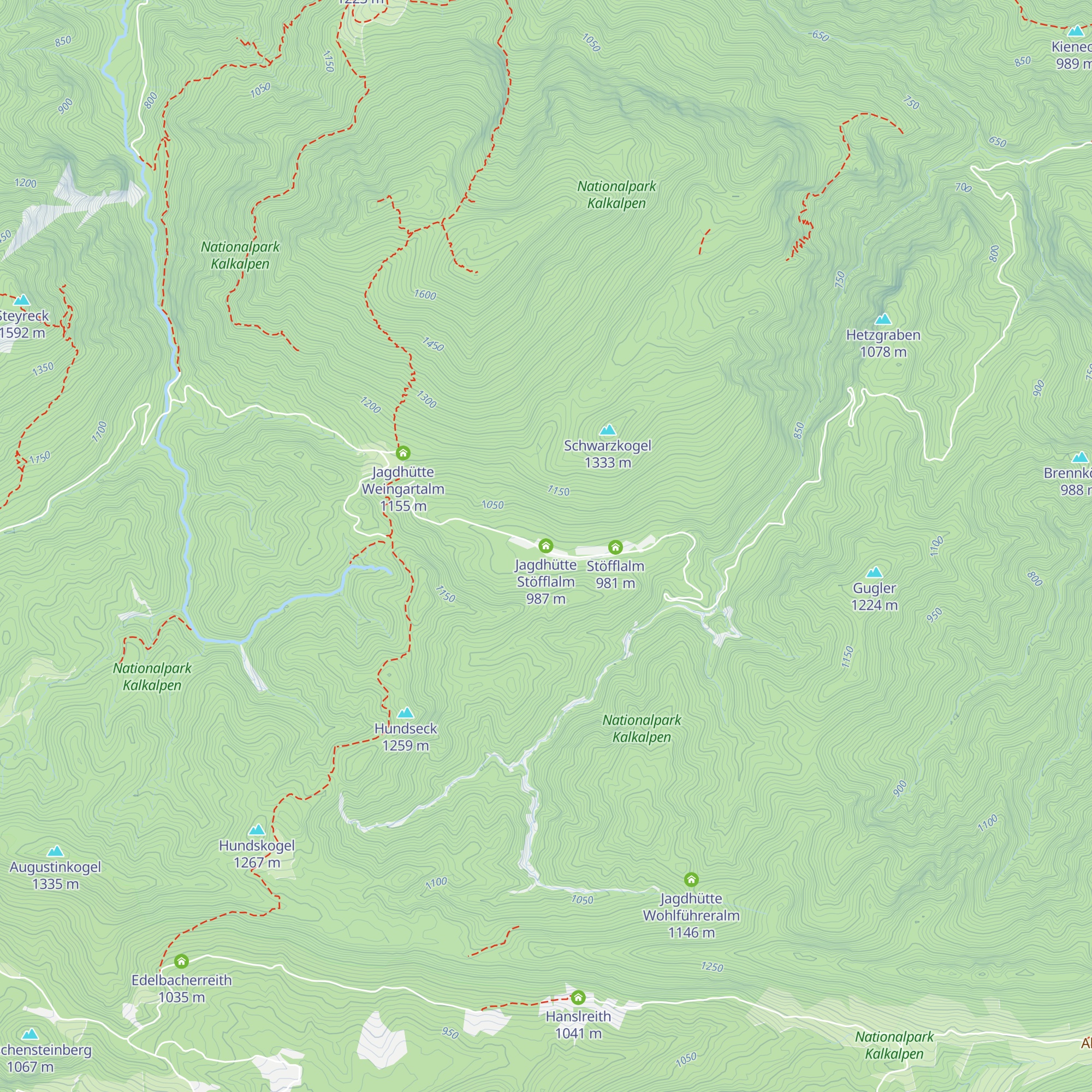 Jagdhütte Stöfflalm map