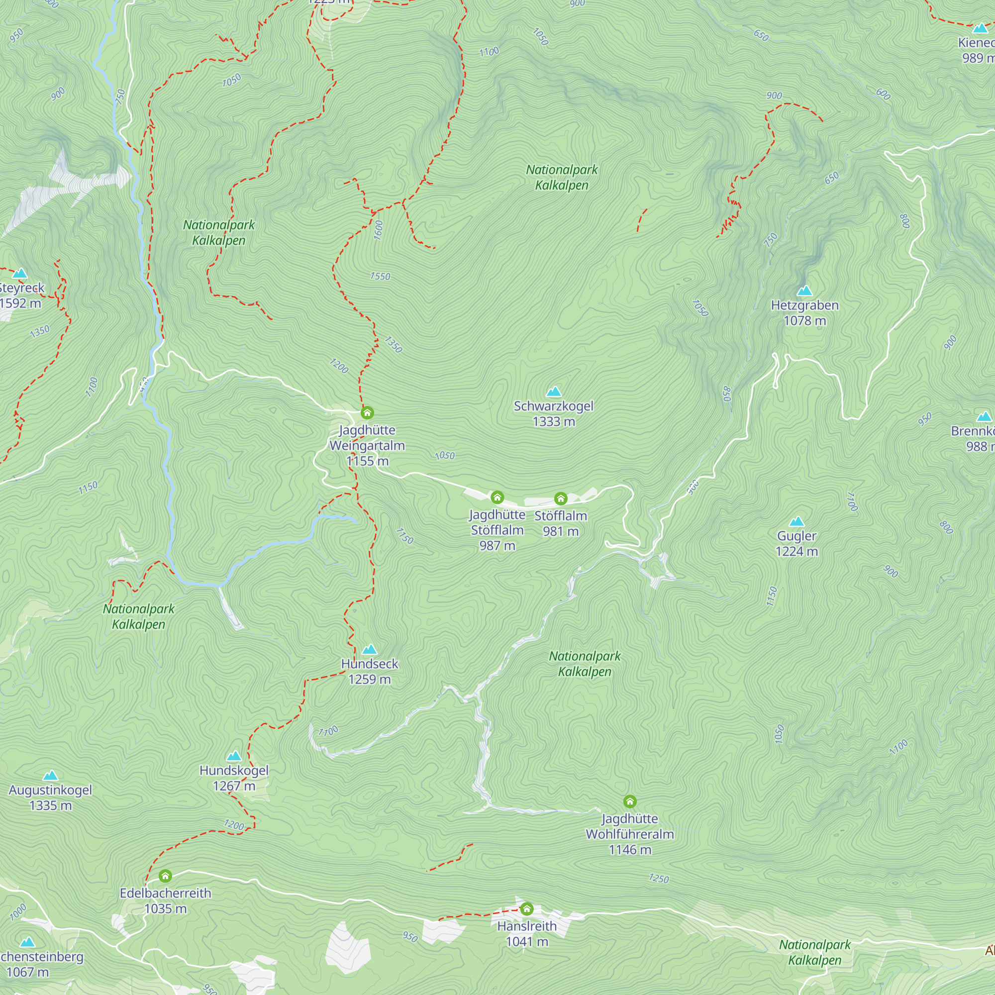 Jagdhütte Stöfflalm map
