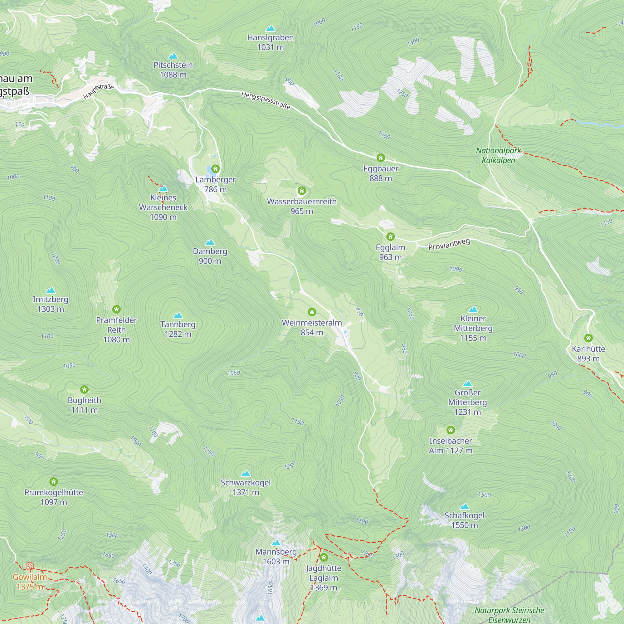 Weinmeisteralm map