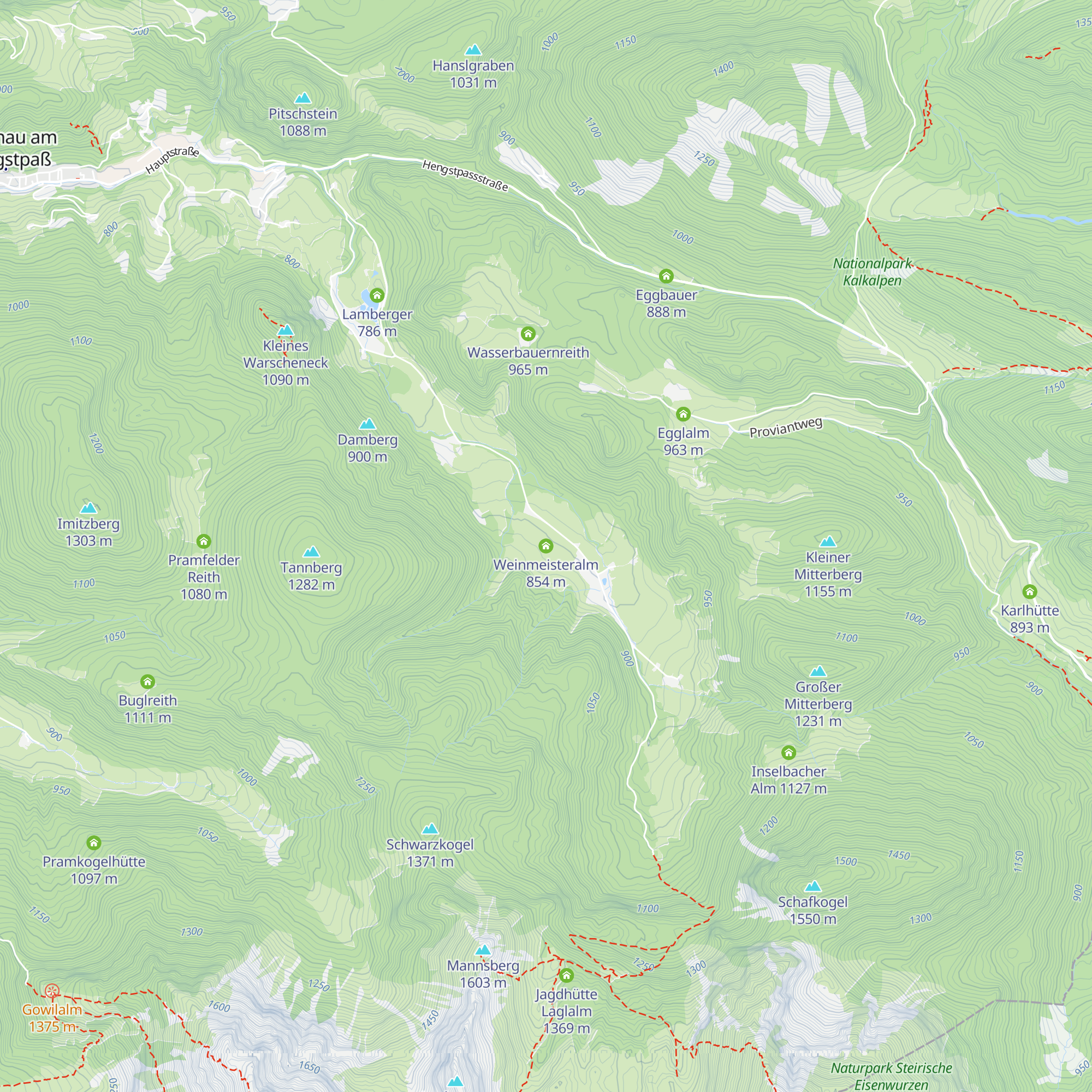 Weinmeisteralm map