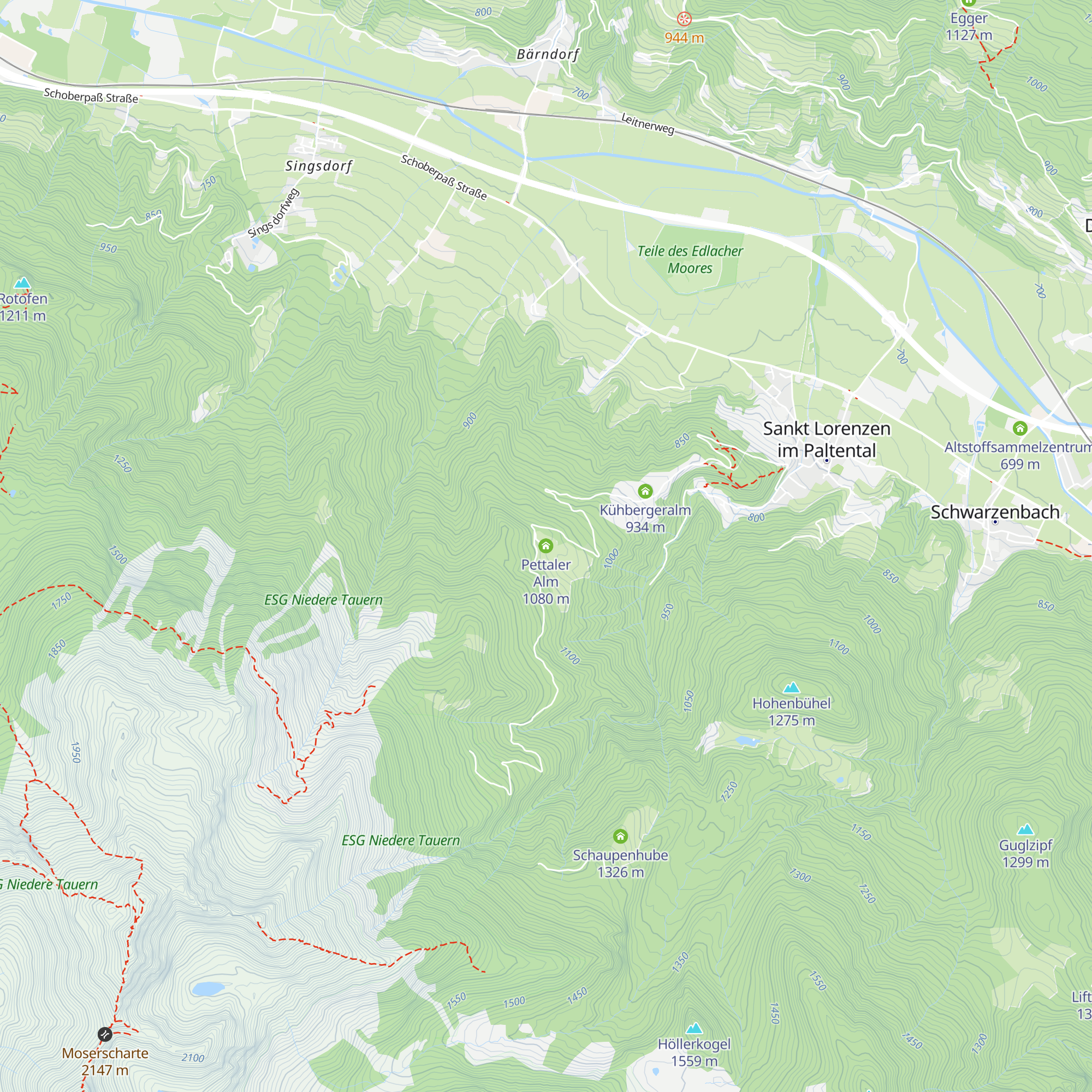 Pettaler Alm map
