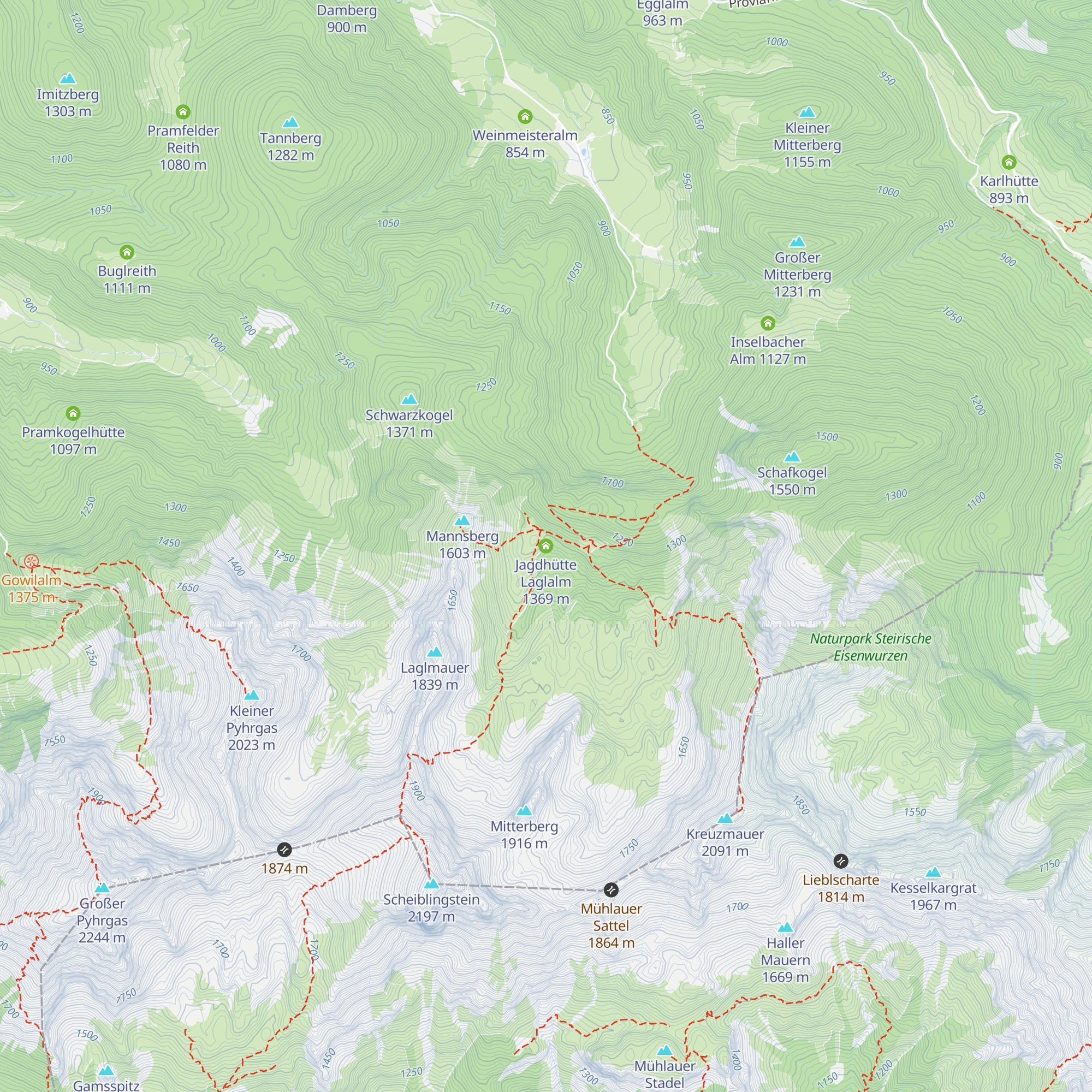 Jagdhütte Laglalm map