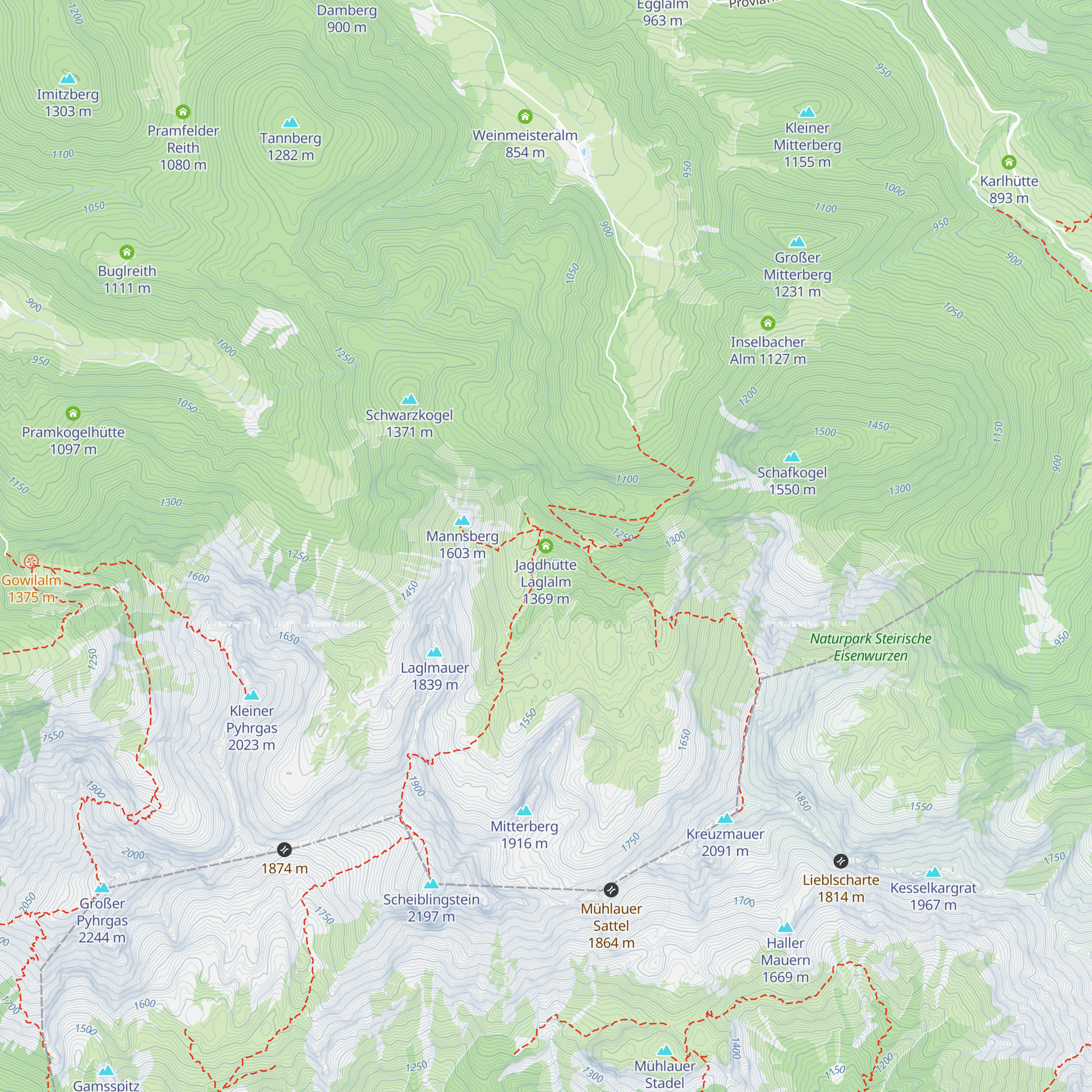 Jagdhütte Laglalm map
