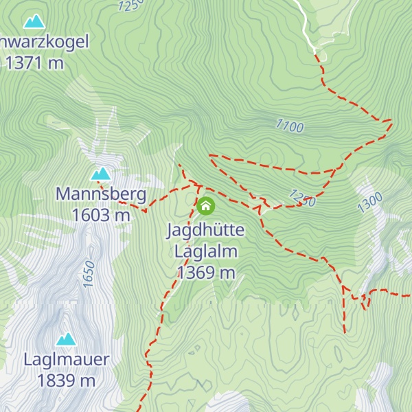 Map of Jagdhütte Laglalm