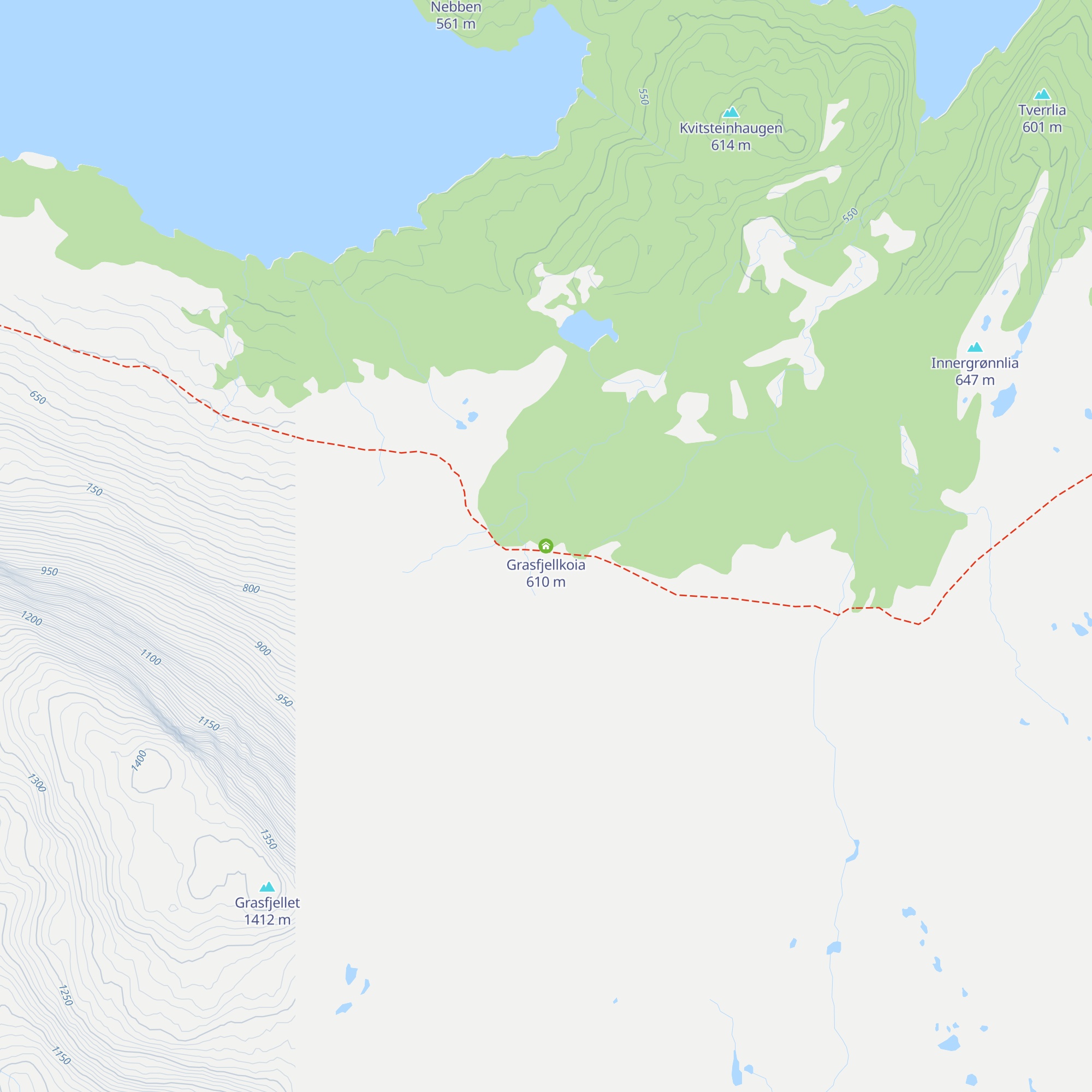 Grasfjellkoia map