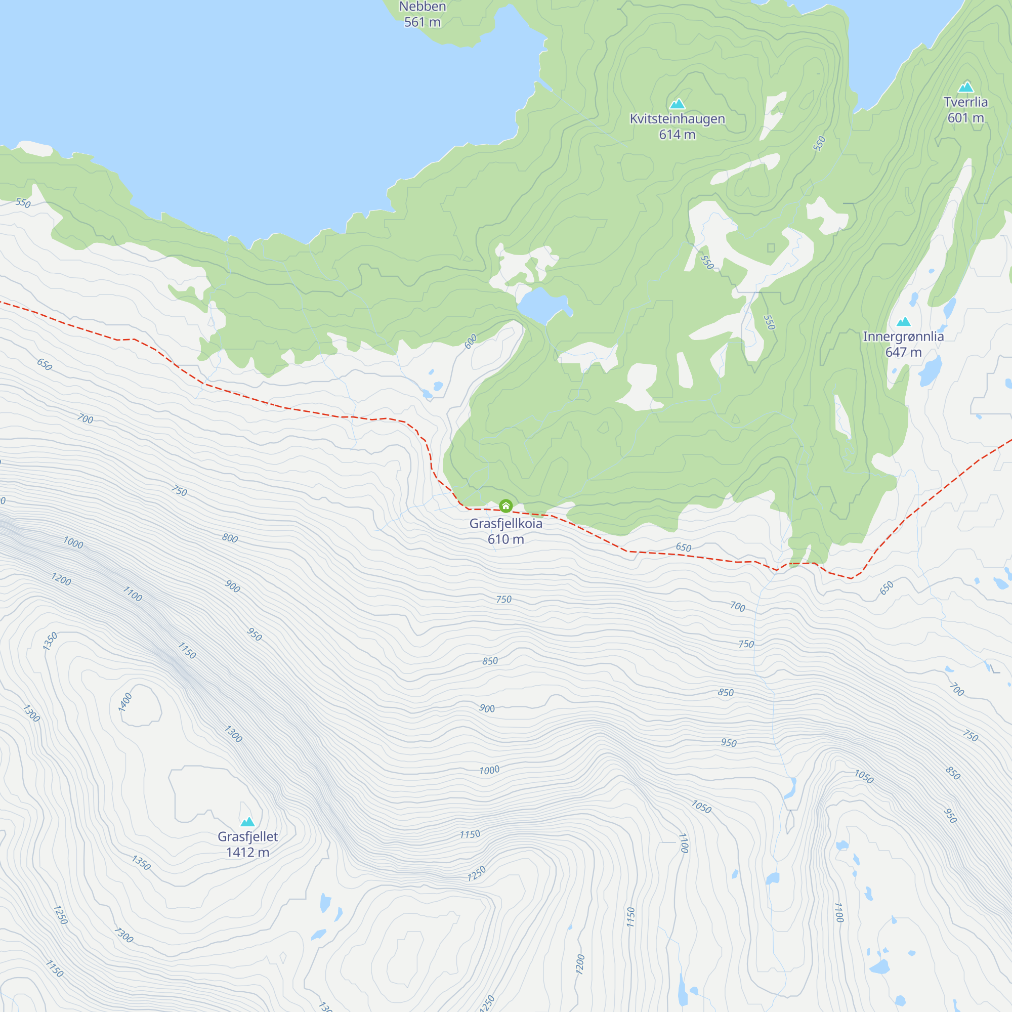 Grasfjellkoia map