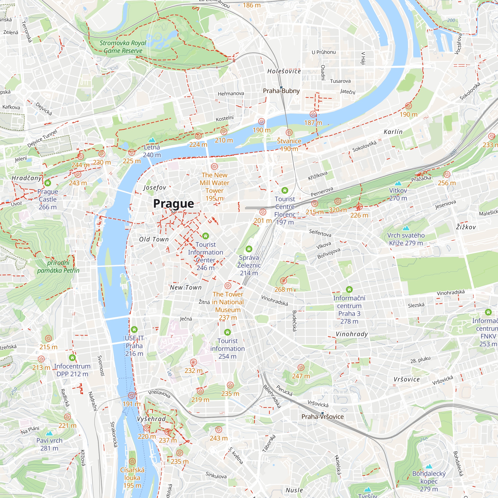 Správa Železnic map