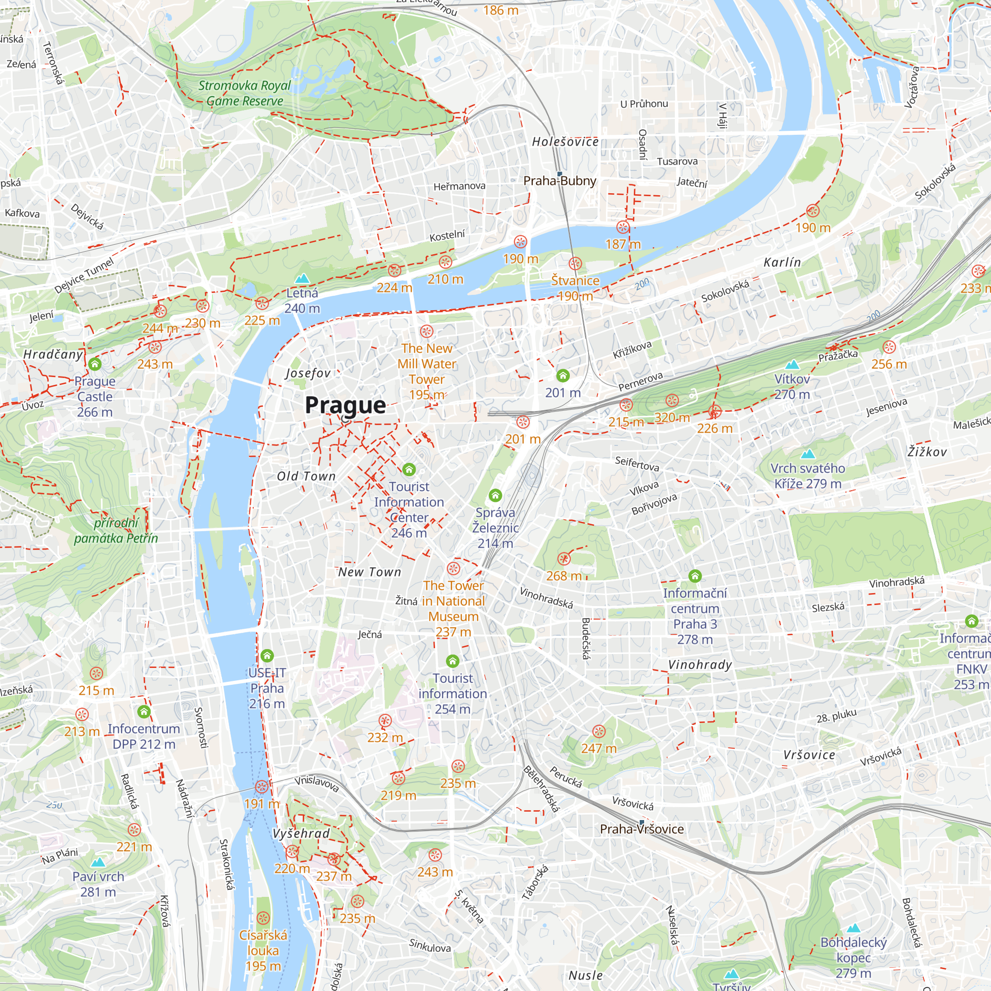 Správa Železnic map