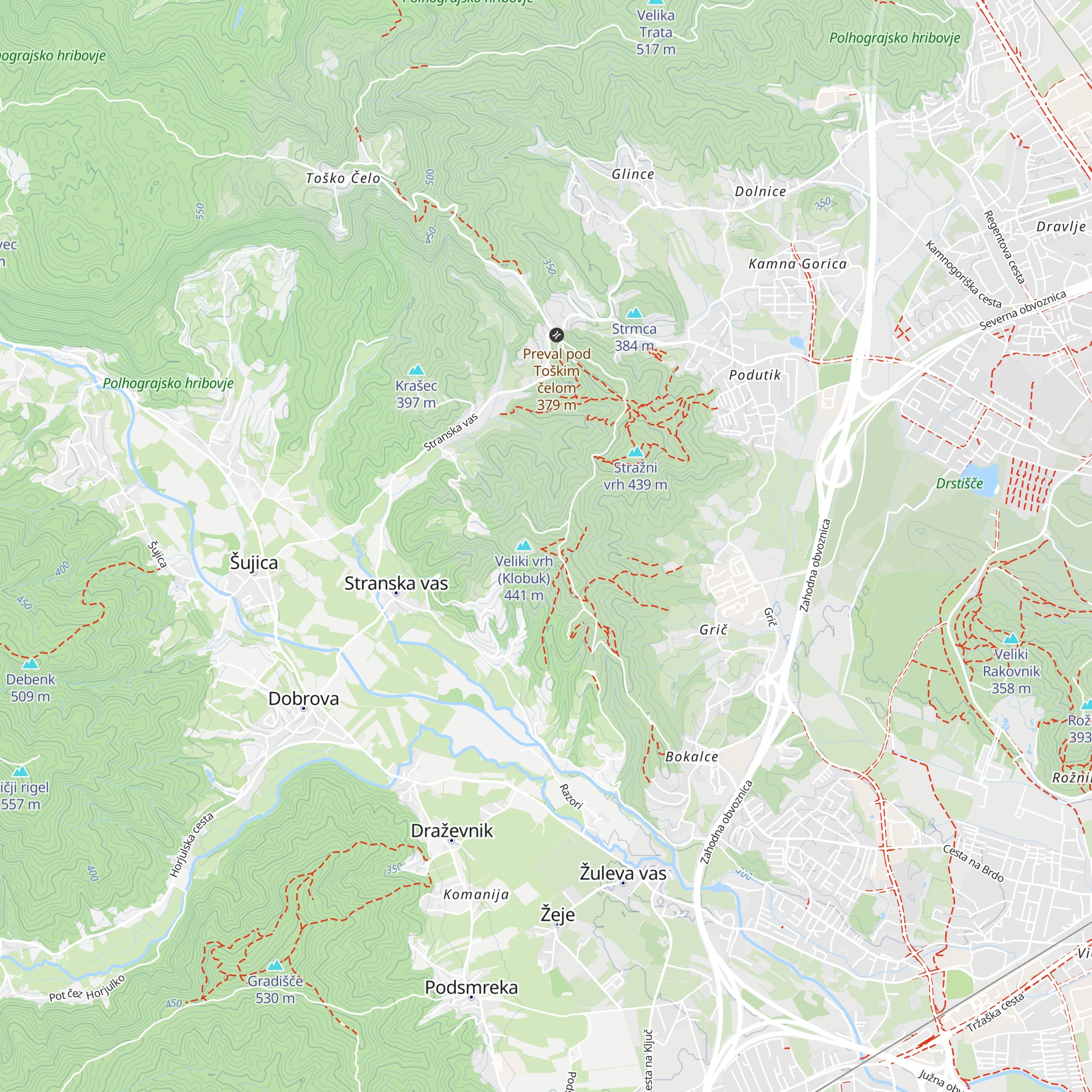 Koča Klobuk map