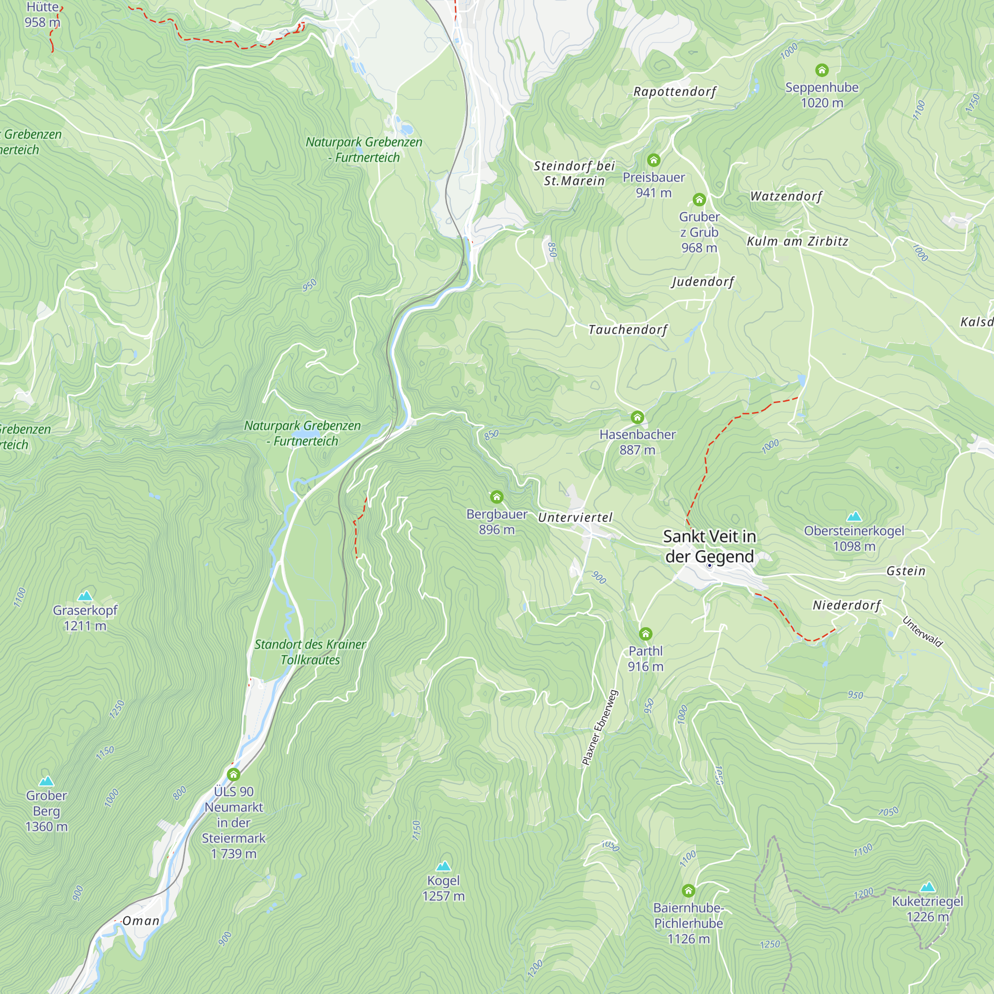 Bergbauer map