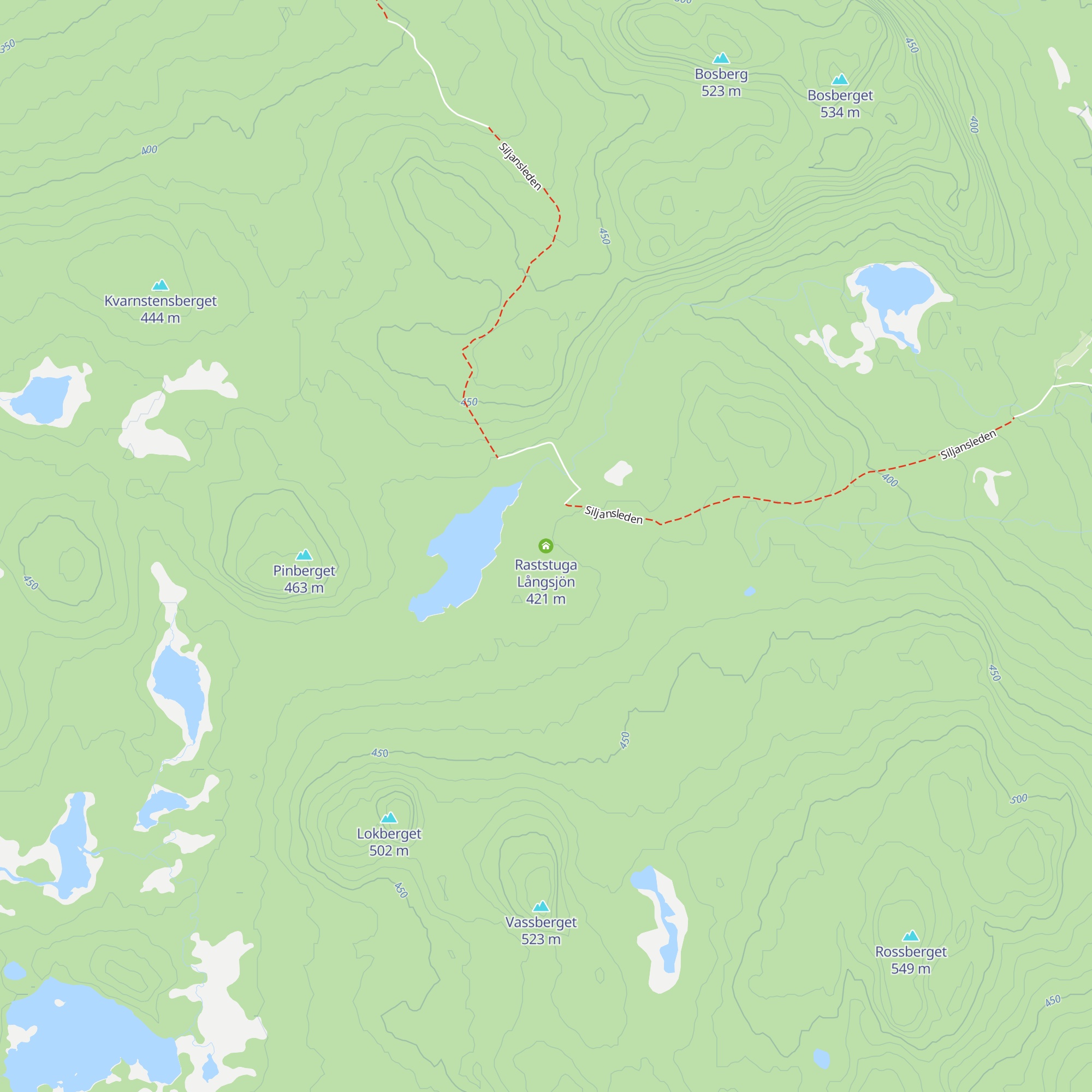 Raststuga Långsjön map