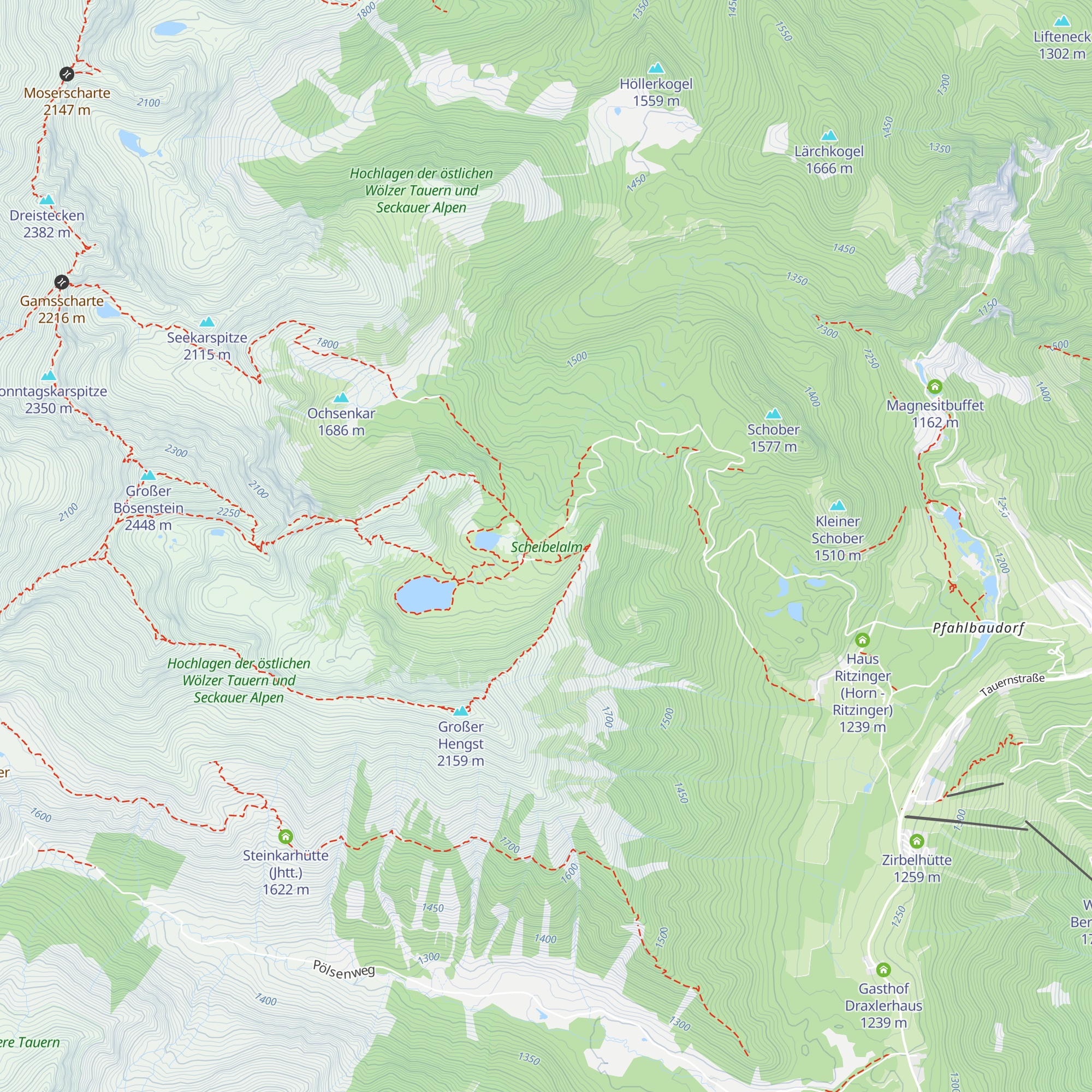 Scheibelalm map