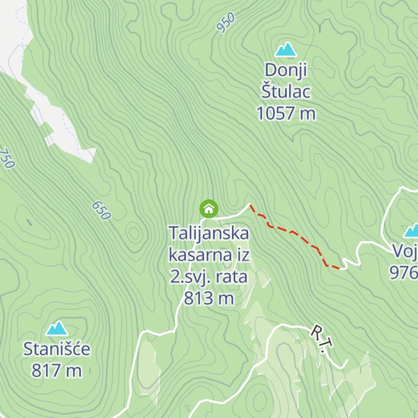 Map of Talijanska kasarna iz 2.svj. rata