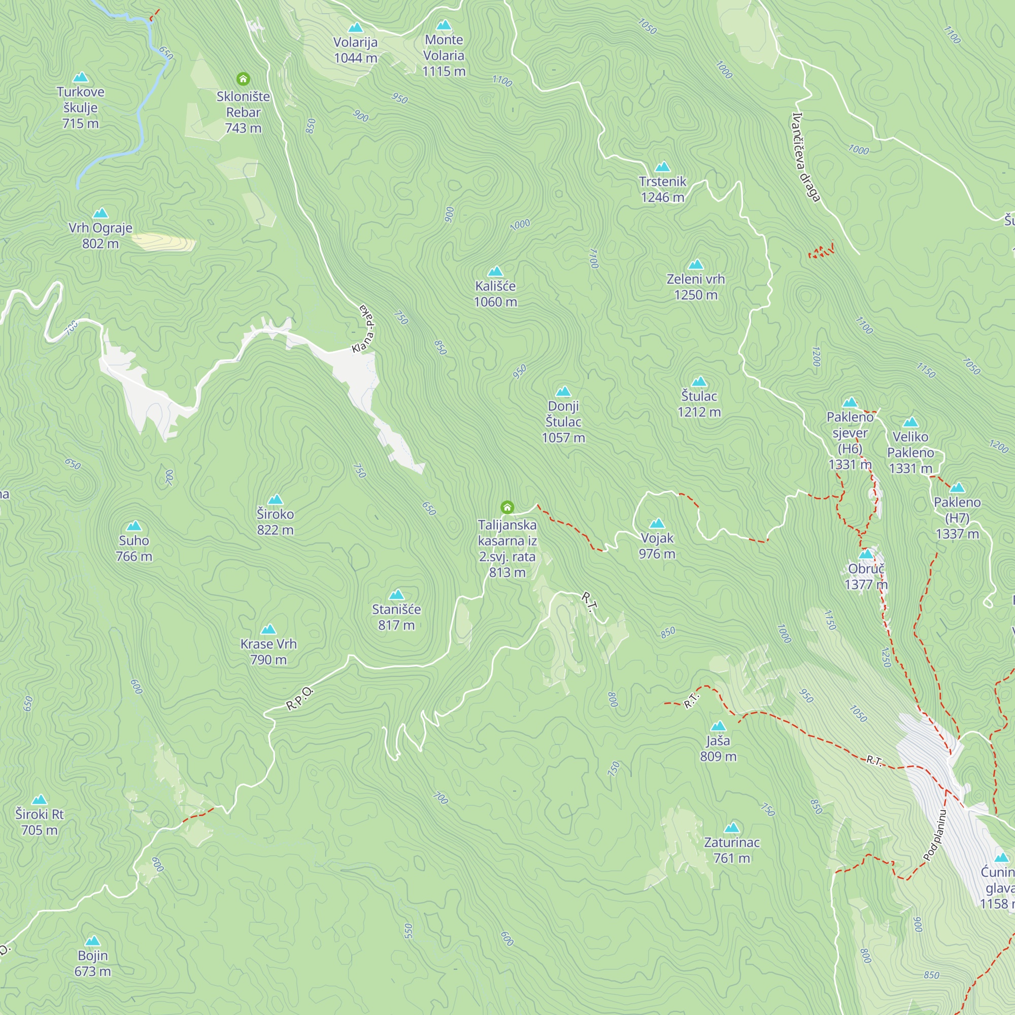 Talijanska kasarna iz 2.svj. rata map