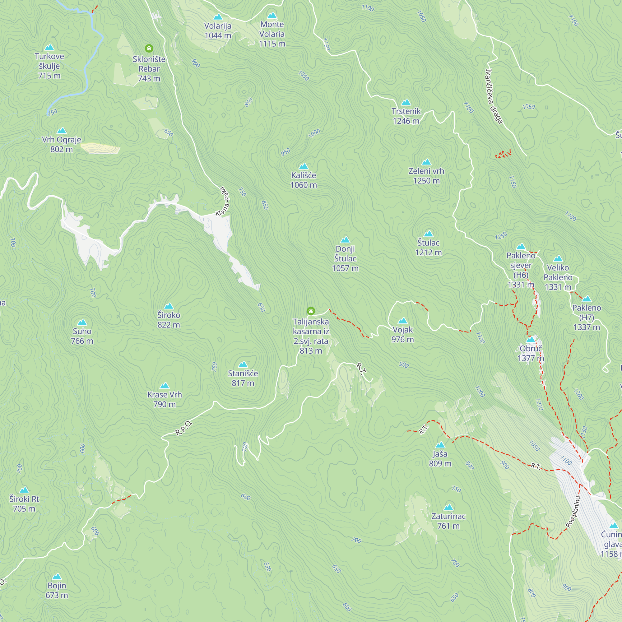 Talijanska kasarna iz 2.svj. rata map