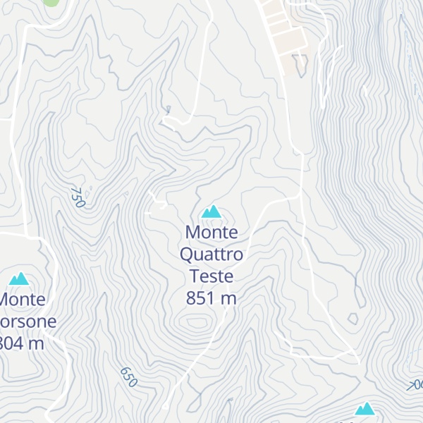 Map of Monte Quattro Teste