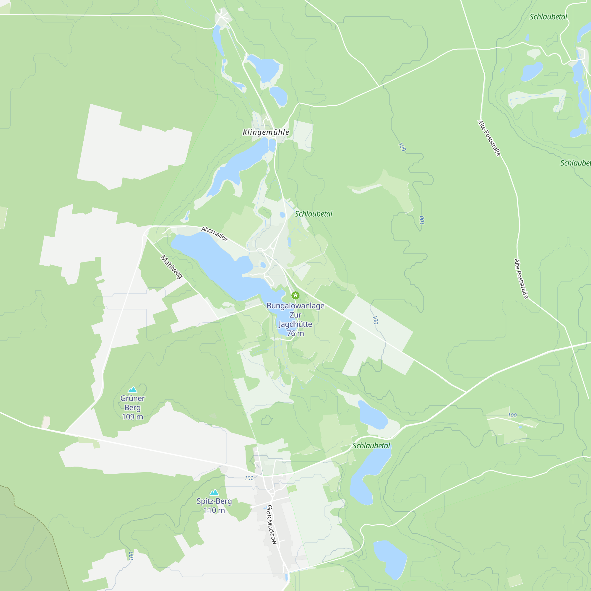Bungalowanlage Zur Jagdhütte map
