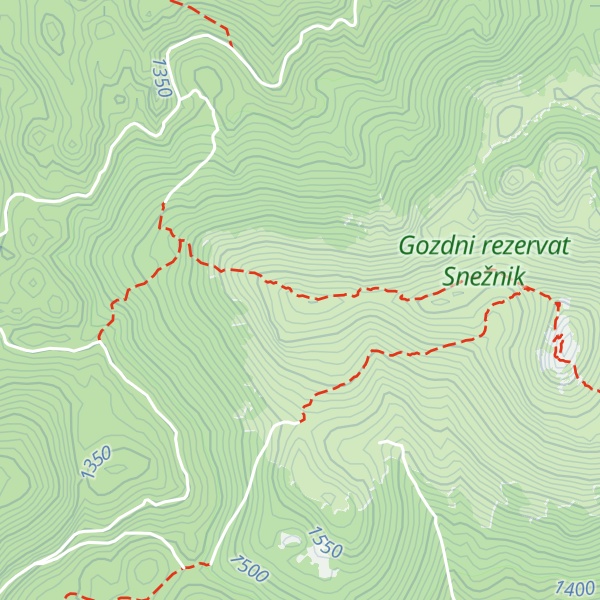 Map of Mali Snežnik