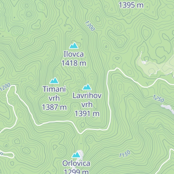 Map of Lavrihov vrh