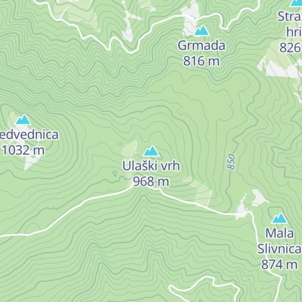 Map of Ulaški vrh