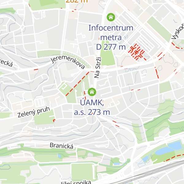 Map of ÚAMK, a.s.