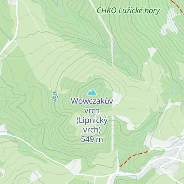 Map of Wowczakův vrch (Lipnický vrch)