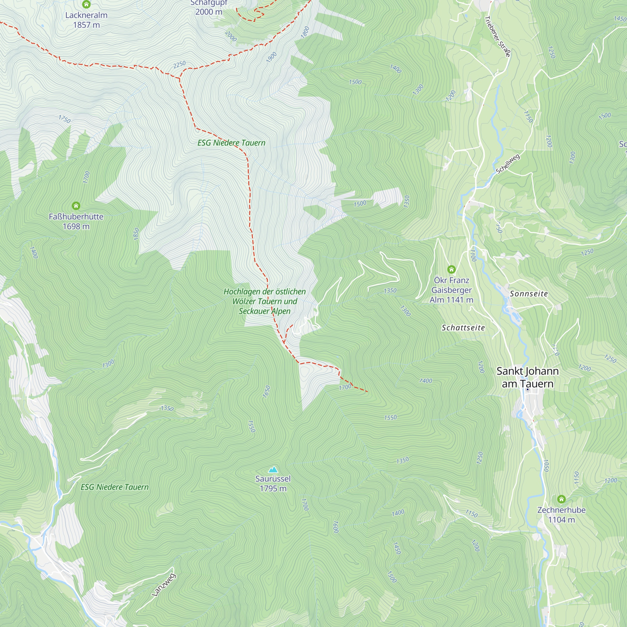 Klacklalm map