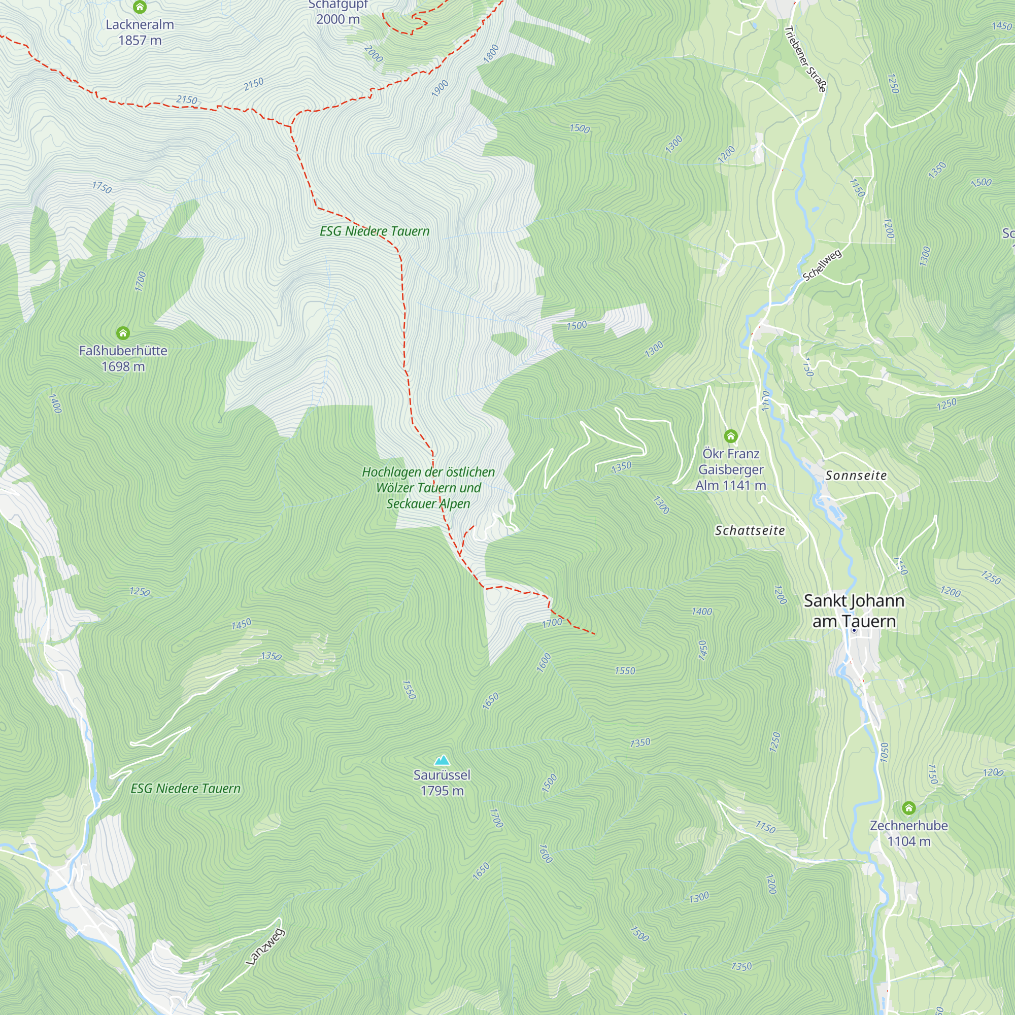 Klacklalm map