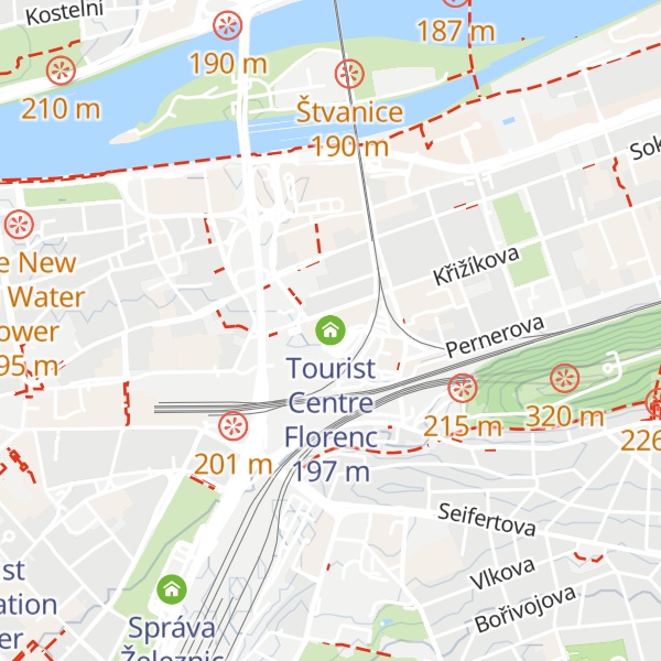 Map of Tourist Centre Florenc