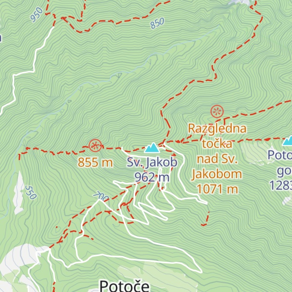 Map of Planinska koča na Sv. Jakobu