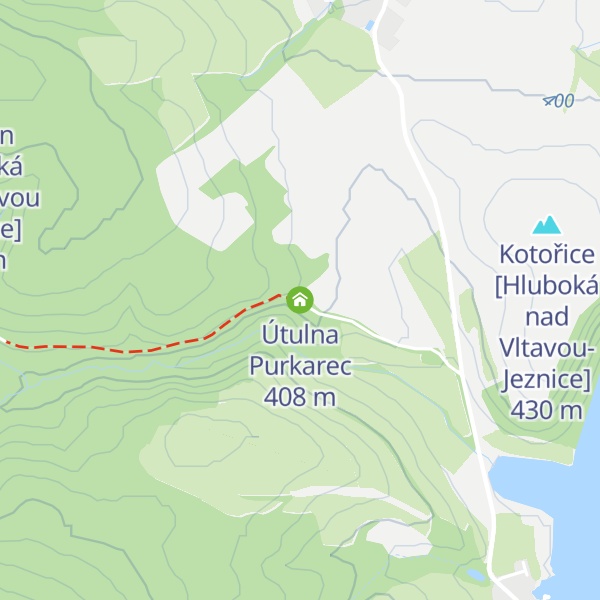 Map of Útulna Purkarec
