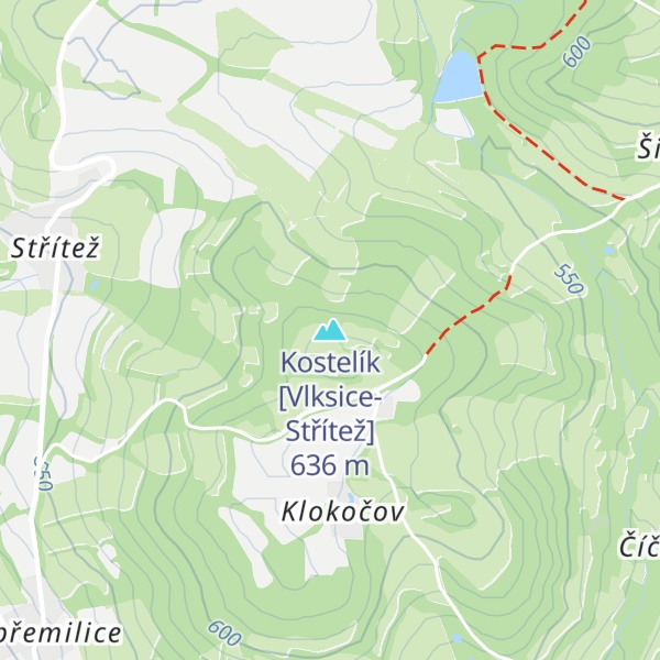 Map of Kostelík [Vlksice-Střítež]