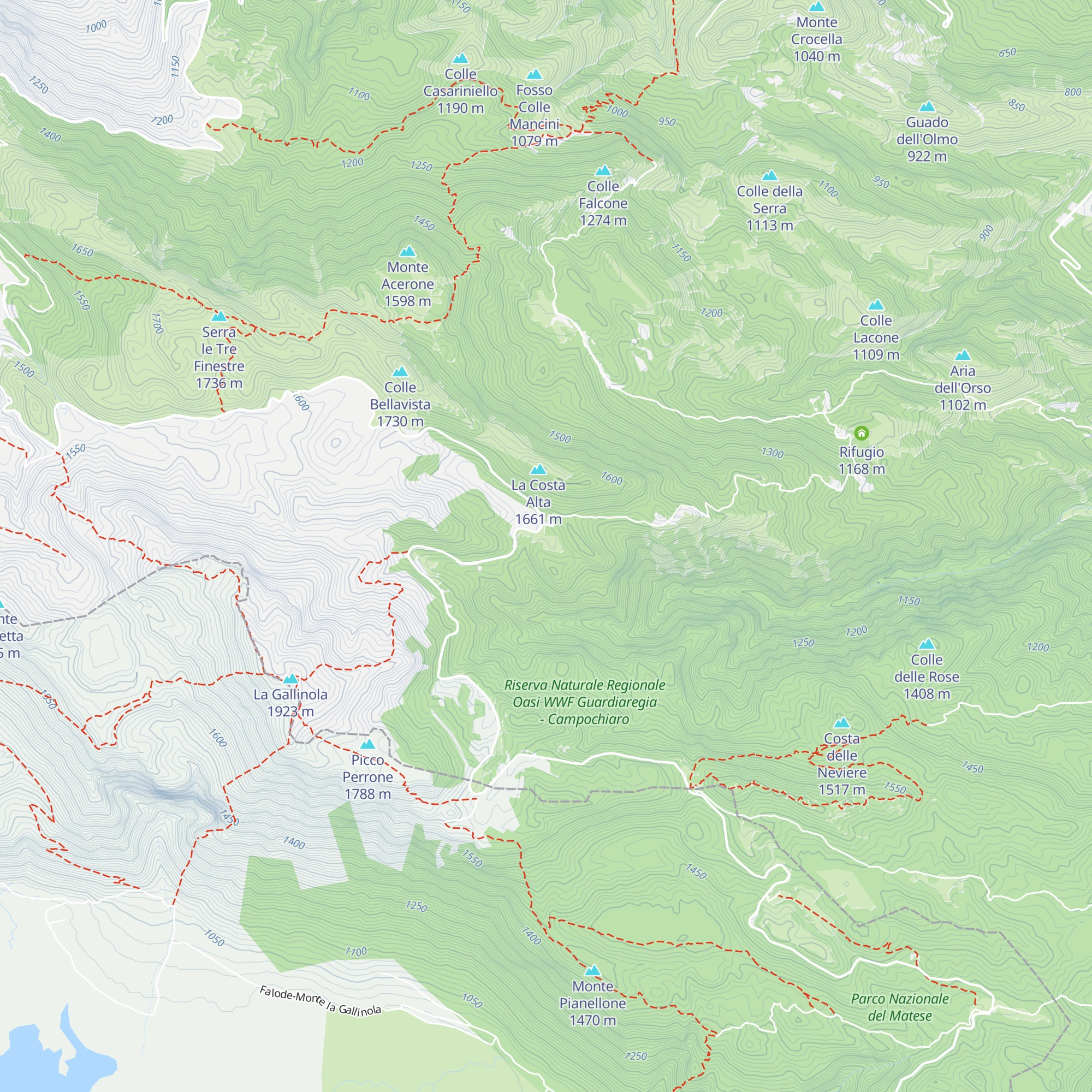 Baita La Gallinola map