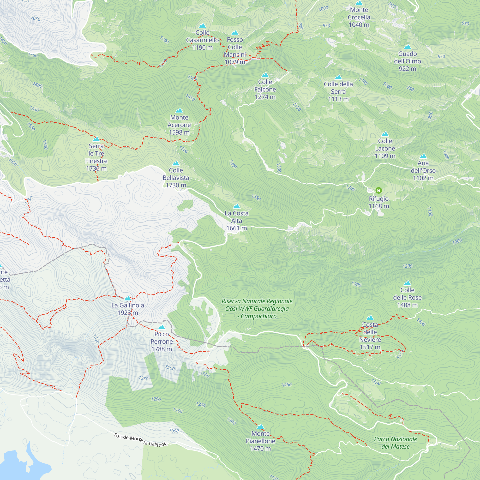 Baita La Gallinola map