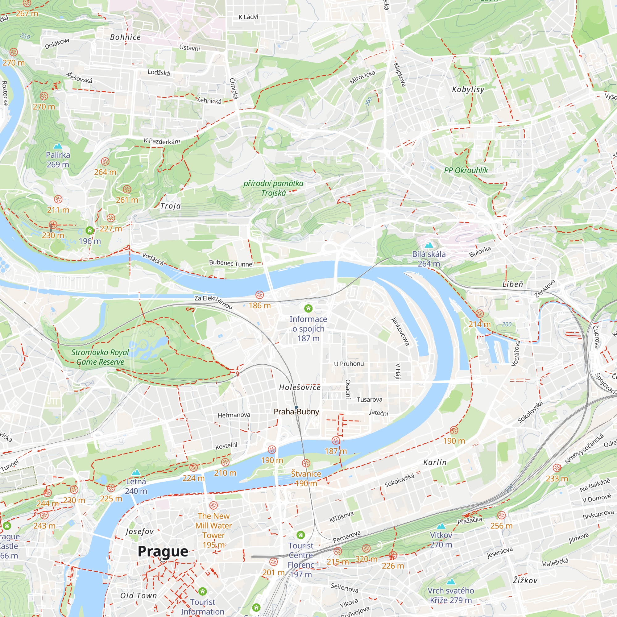 Informace o spojích map