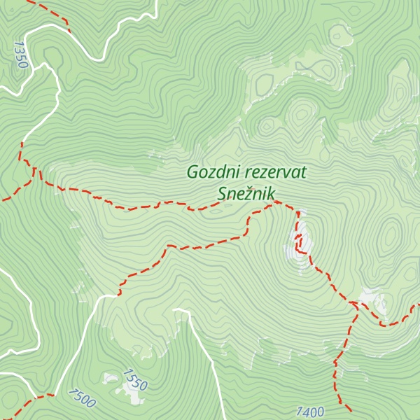 Map of Srednji Snežnik