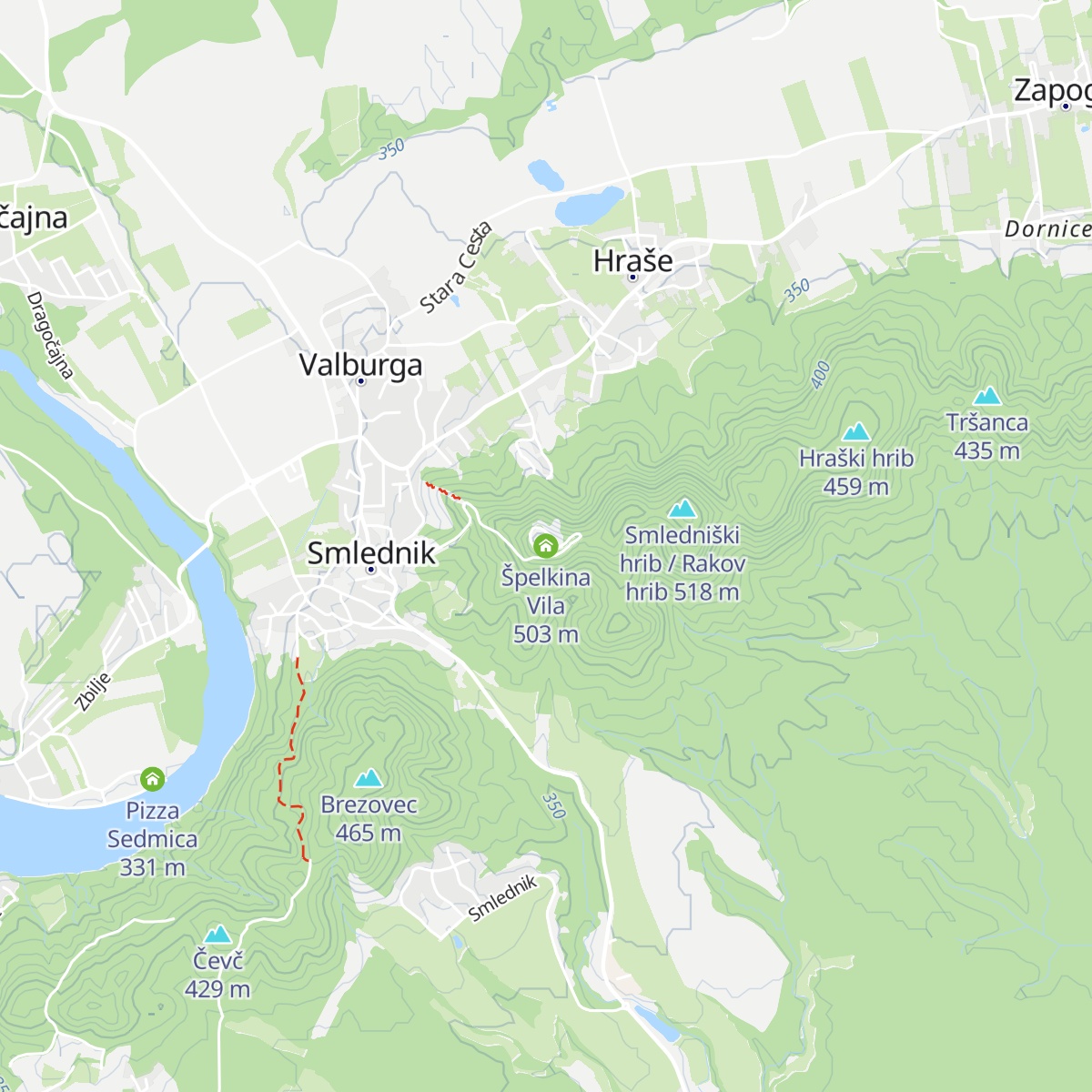 Špelkina Vila map