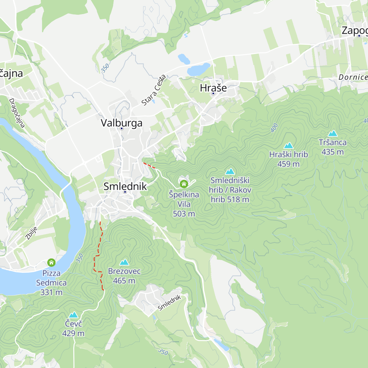 Špelkina Vila map