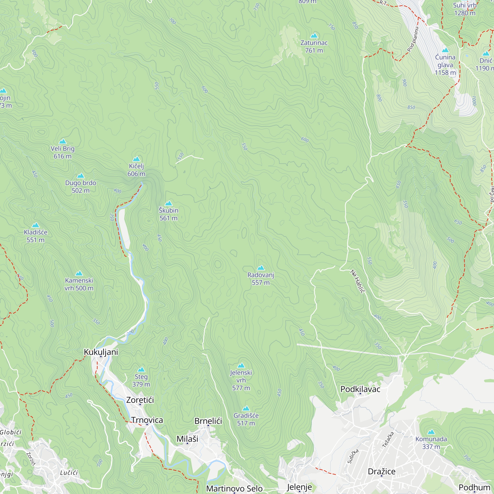Lovačka kuća Radovanj map