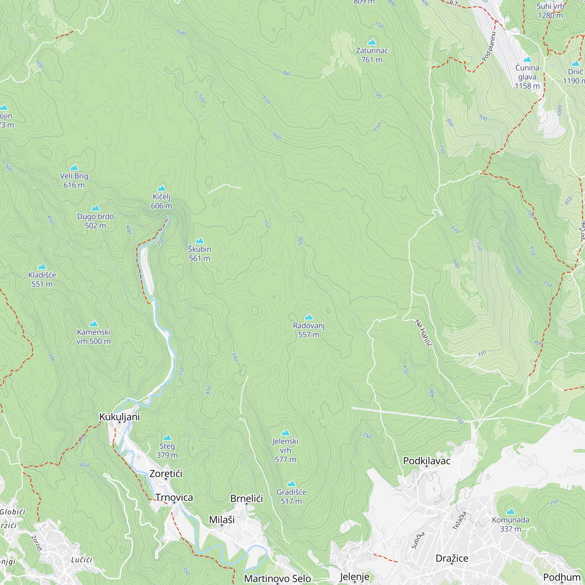 Lovačka kuća Radovanj map