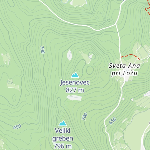 Map of Jesenovec