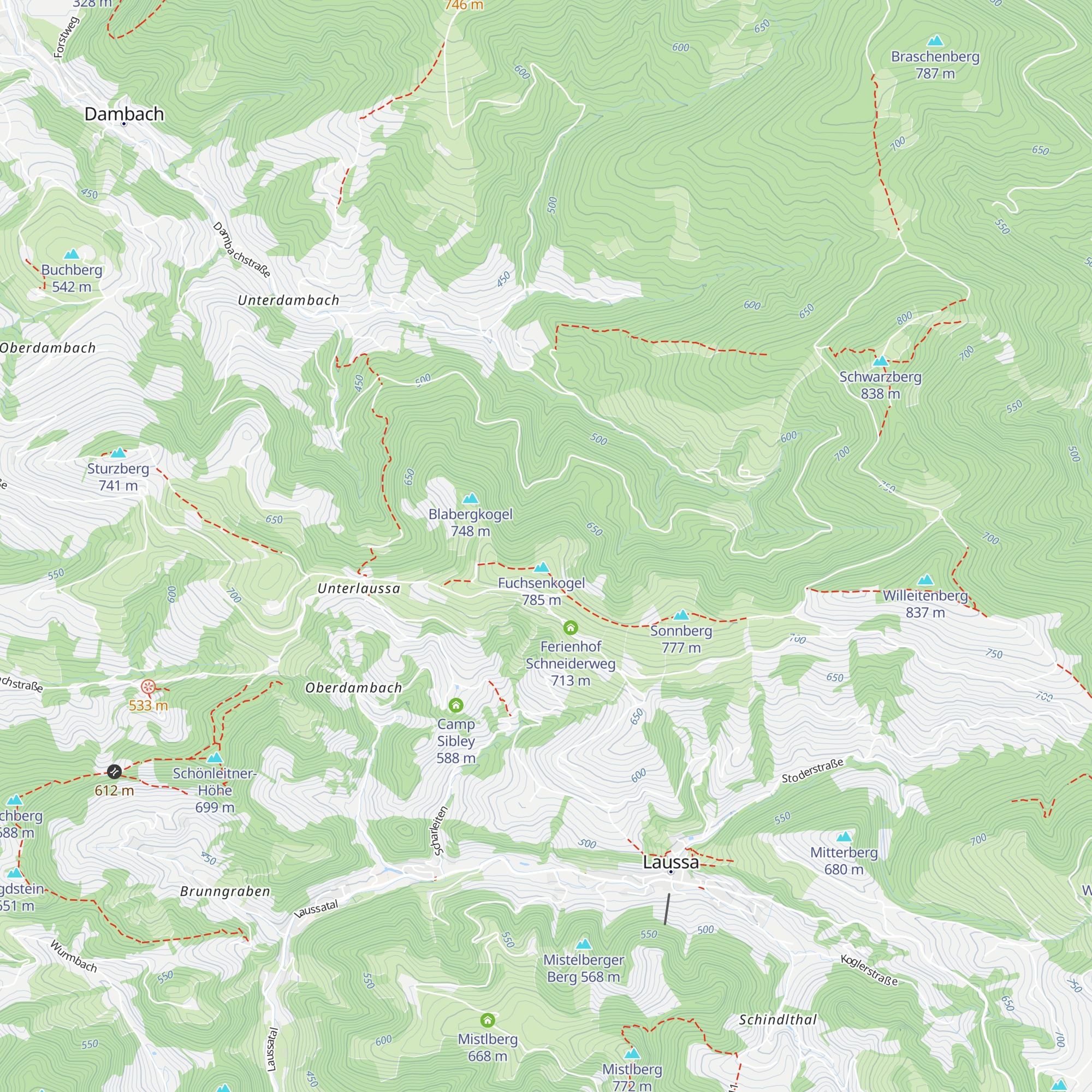 Simons Hütte map